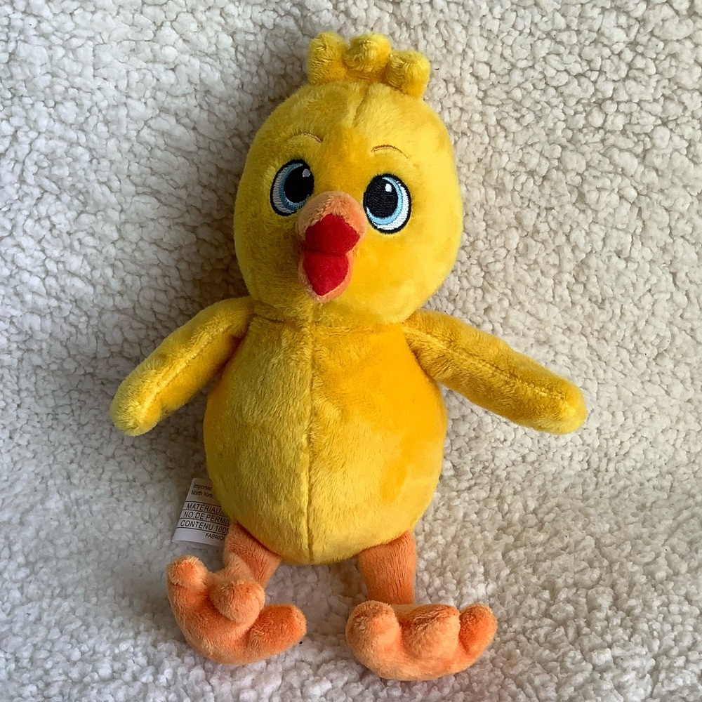 Kinder Surprise 9 Inch Yellow Chick Plush Embroidered Eyes Stuffed Animal Toy
